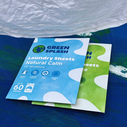 Wasstrips tegen blauwe achtergrond