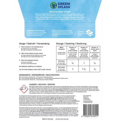 Wasstrips Natural Calm: Achterkant